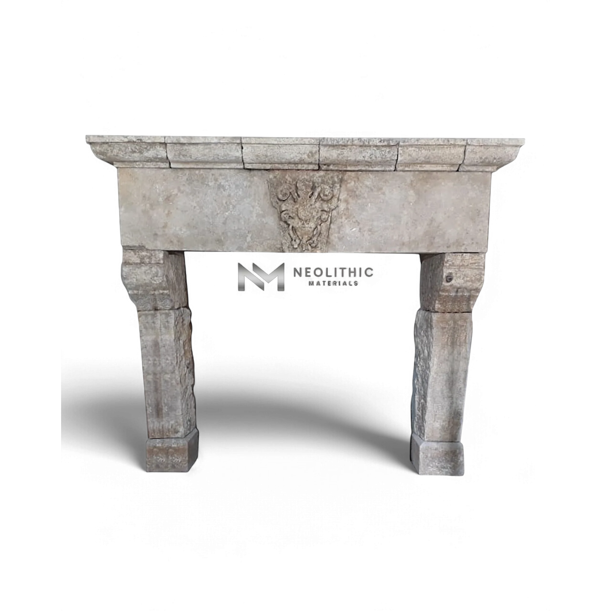 Reclaimed Limestone Mantel - Image 1